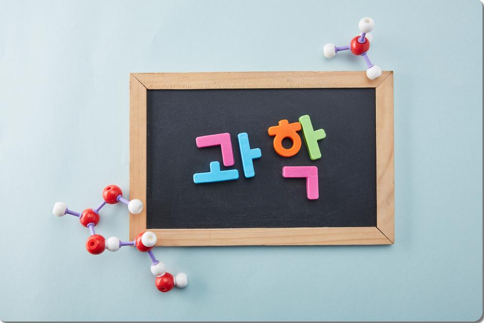 과학이라는 글자가 적힌 작은 칠판 · 과목·오답 참고 사진