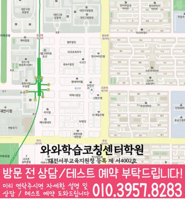 둔산동 초등학생학원 지도 채움학습